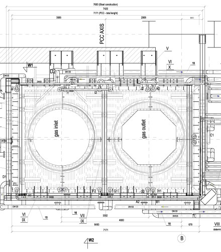 Projekt wykonawczy  komory osadczo-dopalającej  odciągu gazów z  pieca elektrycznego w stalowni ArcelorMittal Hunedoara SA Rumunia